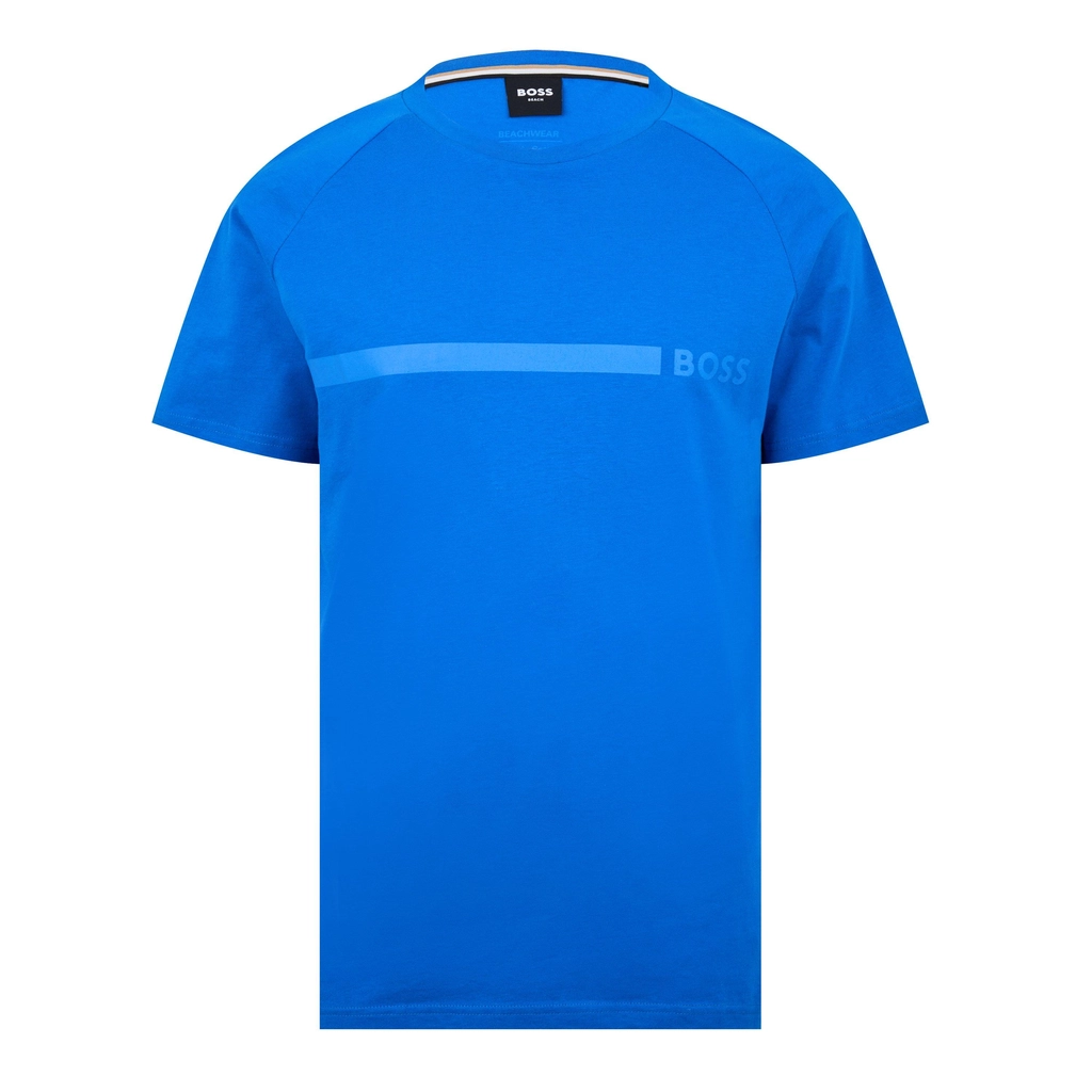 Hugo Boss Logo Slim T Shirt - Medium Blue 423